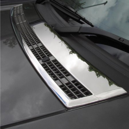 Bonnet Vent Cover - POLISHED (with tabs) - Click Image to Close